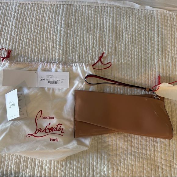 Christian Louboutin Loubitwist beige clutch (new) - Picture 2 of 7
